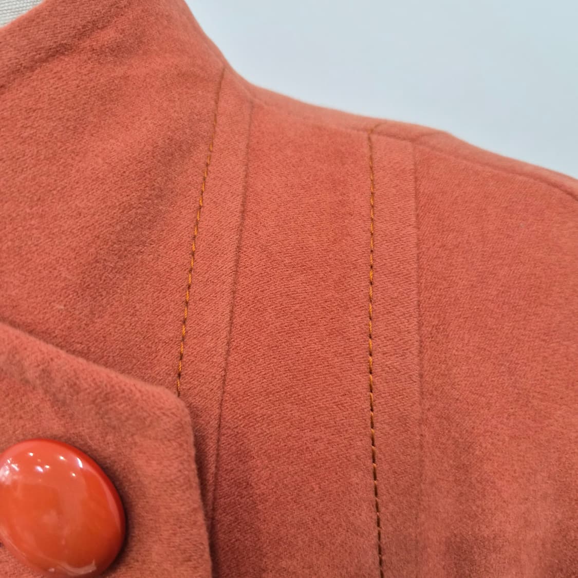 이태리산 앙고라 캐시고라 오렌지 하이넥 롱코트 상품이미지7