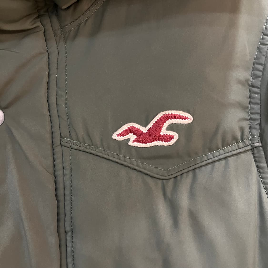 홀리스터 카키 후드 패딩 점퍼 S 상품이미지4