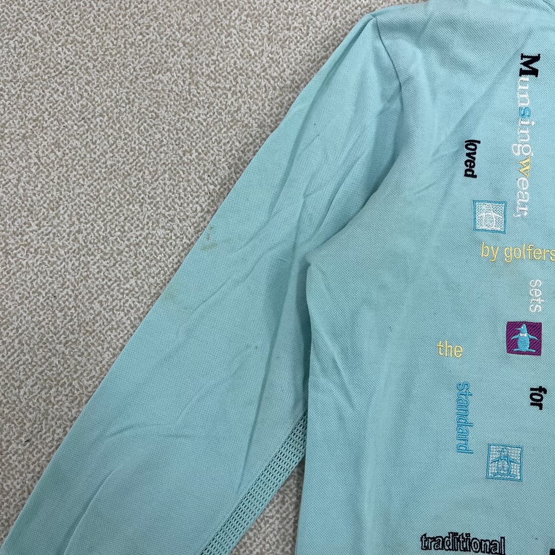 M 먼싱웨어 골프 반집업 긴팔 티셔츠 0128M 상품이미지6