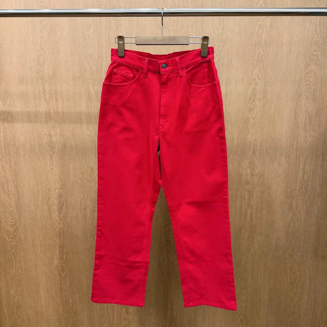 리바이스 데님 팬츠 포켓 후면 더블 포켓 디테일 스트레이트핏 레드 상품이미지2