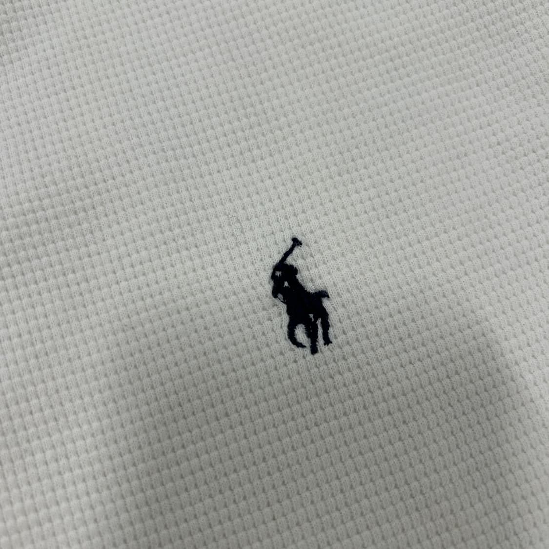 폴로 랄프로렌 화이트 와플 헨리넥 긴팔티 m 상품이미지3