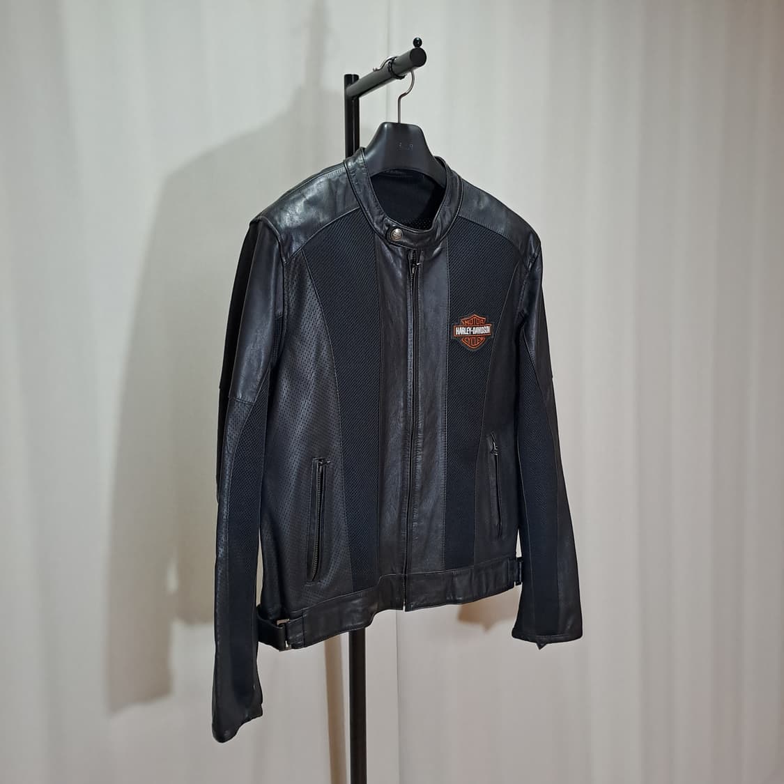 (새제품) 할리패치 소가죽 메쉬 자켓 105-110 B305 상품이미지4