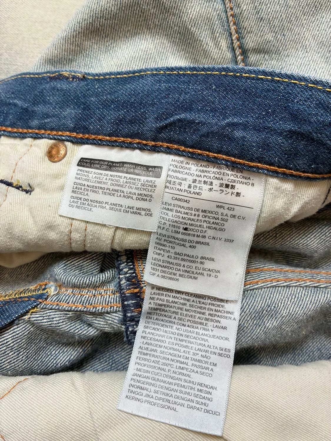 리바이스 501 00's 아이스워싱 데님 팬츠 PN6641 상품이미지8