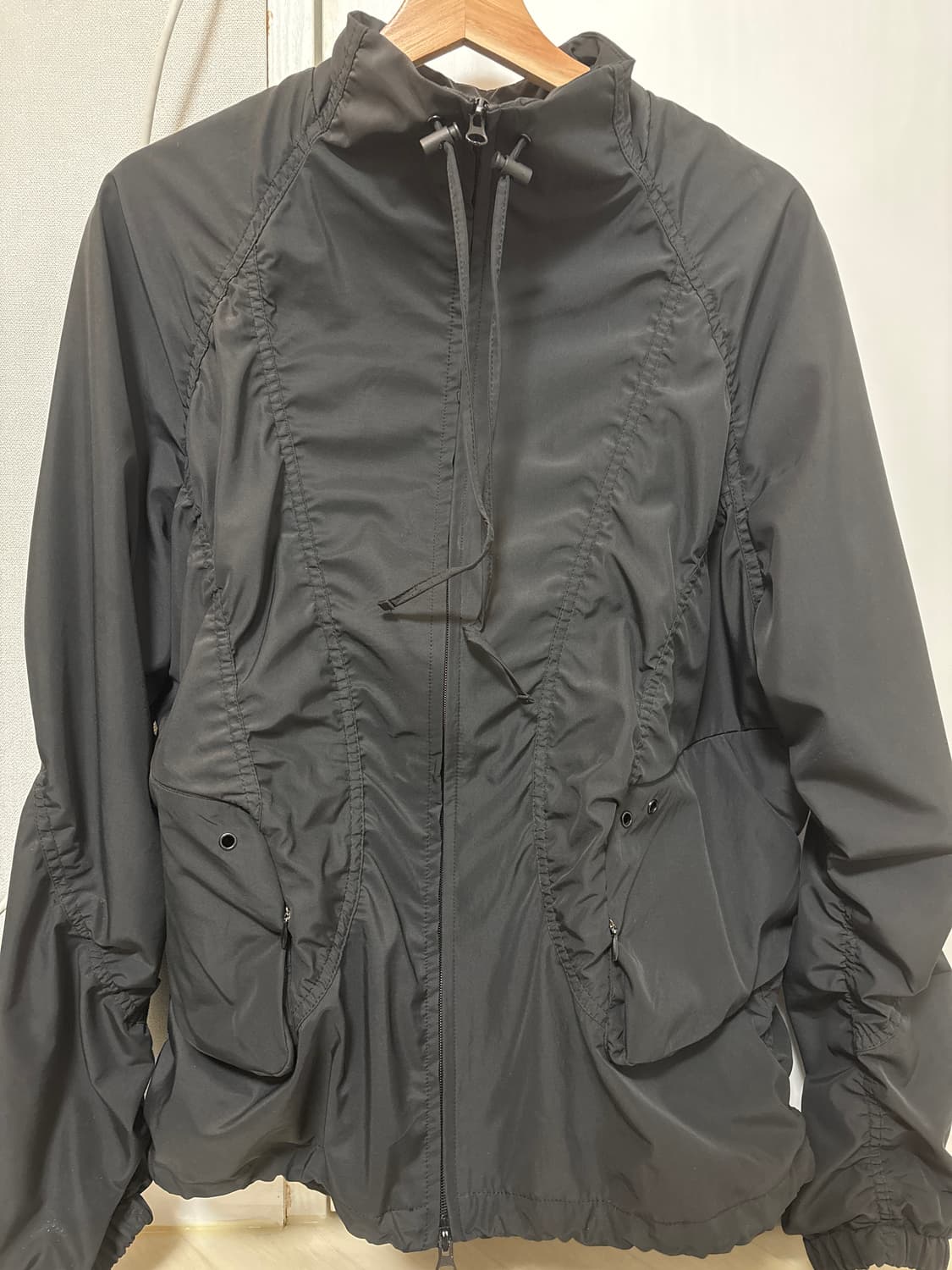 나체 스모킹 윈드브레이커 블랙 상품이미지1