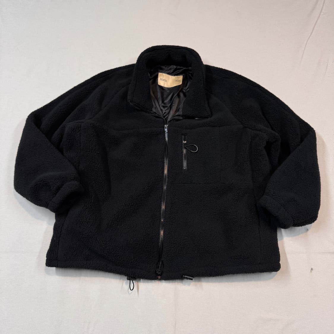 F) 마뗑킴 2way 집업 플리스 후리스 스펠로고 자켓 상품이미지3