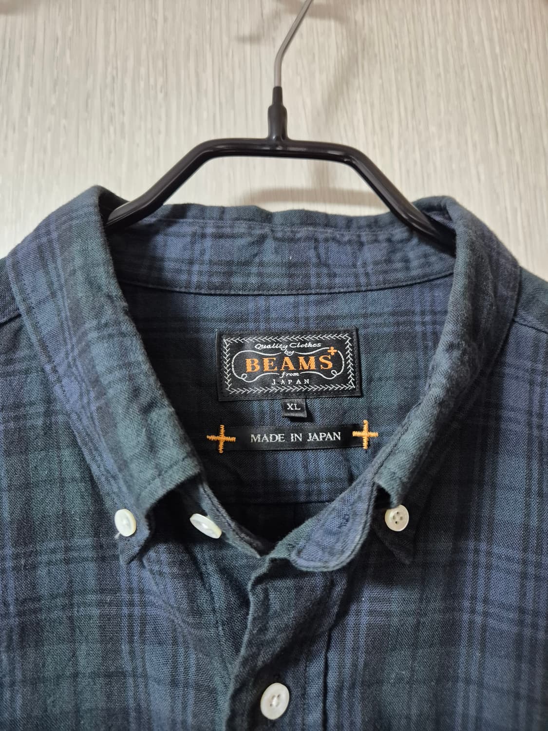 BEAMS 빔즈 플러스 체크 OCBE 셔츠 체크남방 XL 남성 상품이미지3