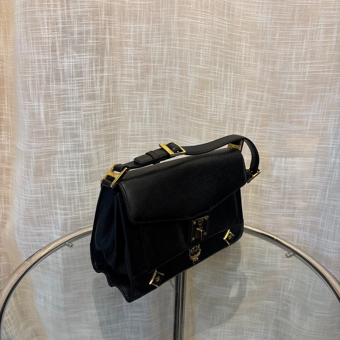 정품 MCM 가죽 금장 숄더백     상품이미지2
