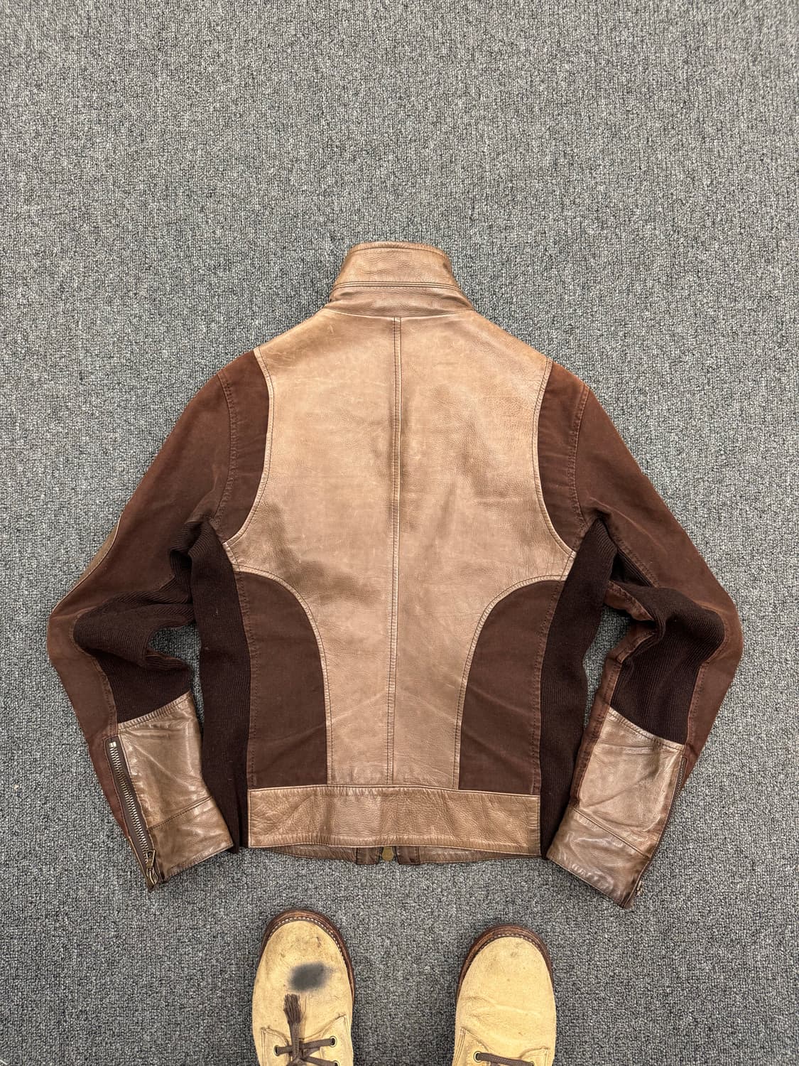 Japanese Brand NAVE 빈티지 여성 투웨이 가죽 자켓 상품이미지6