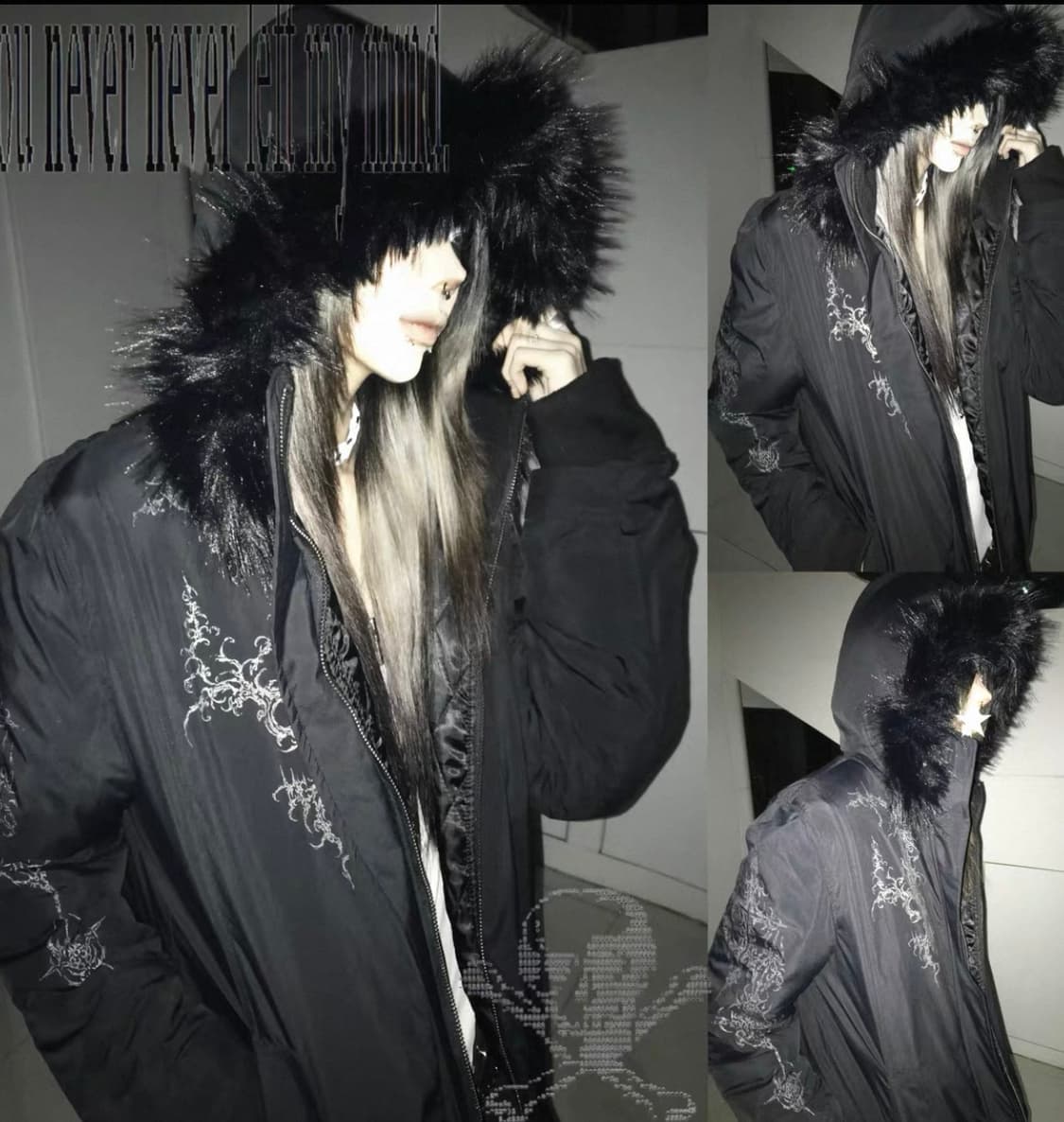 Visual Street Print Rib Panel Padded Jac 상품이미지2