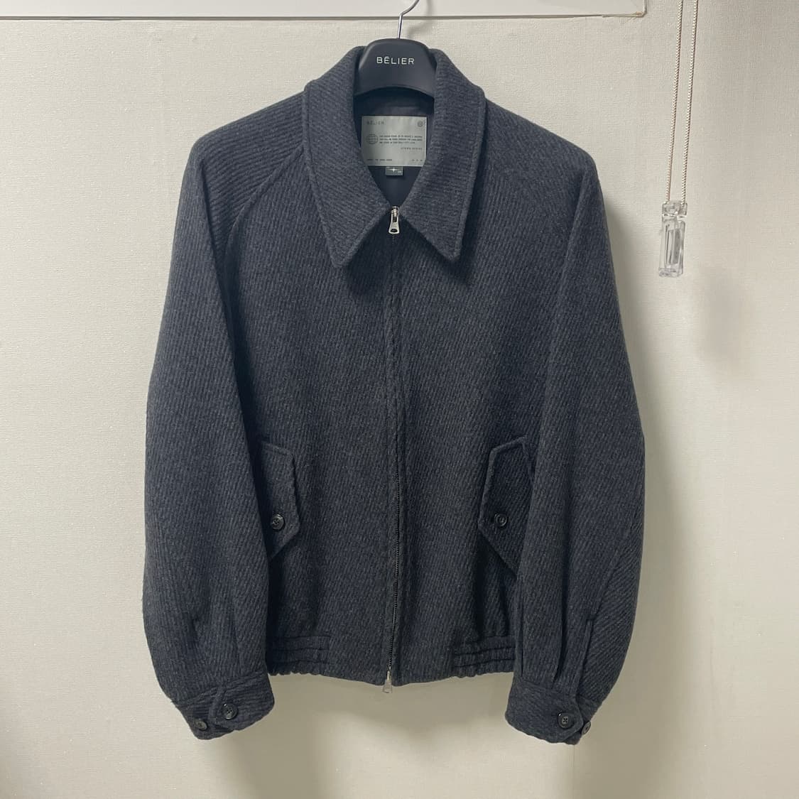 벨리에 다이에그널 헤비 울 자켓 차콜 105 상품이미지2