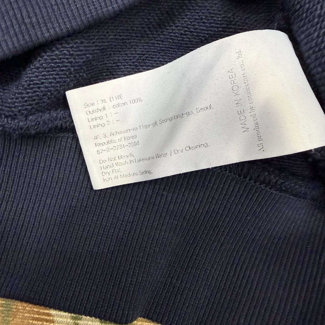 (XL)로드존 그레이 LORD JOHN GREY 하프집업 맨투맨(네이비) 상품이미지4