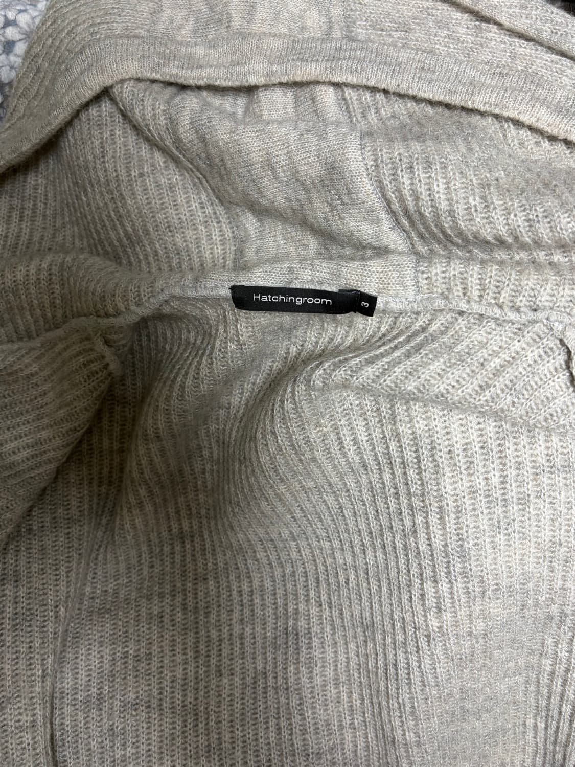 해칭룸 23fw knit hoodie light grey 상품이미지3