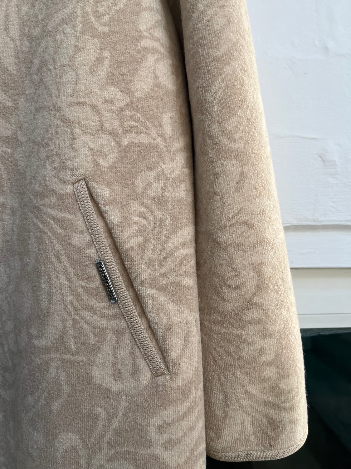 Geiger Austria 베이지 울 후드 롱 코트 38 상품이미지5