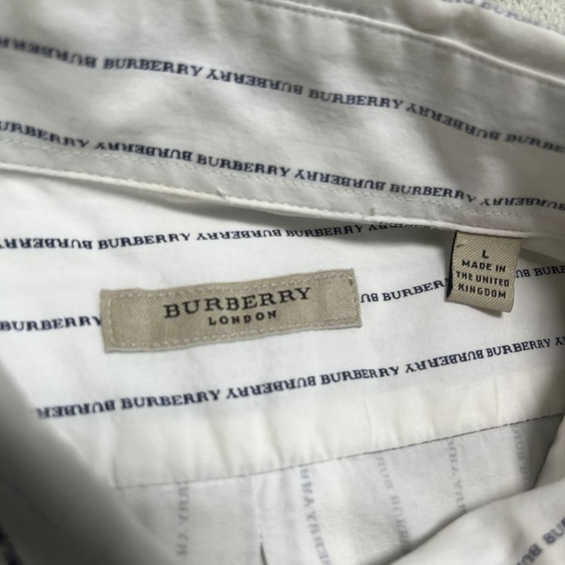  BURBERRY 스트라이프 반팔 셔츠 L 상품이미지3