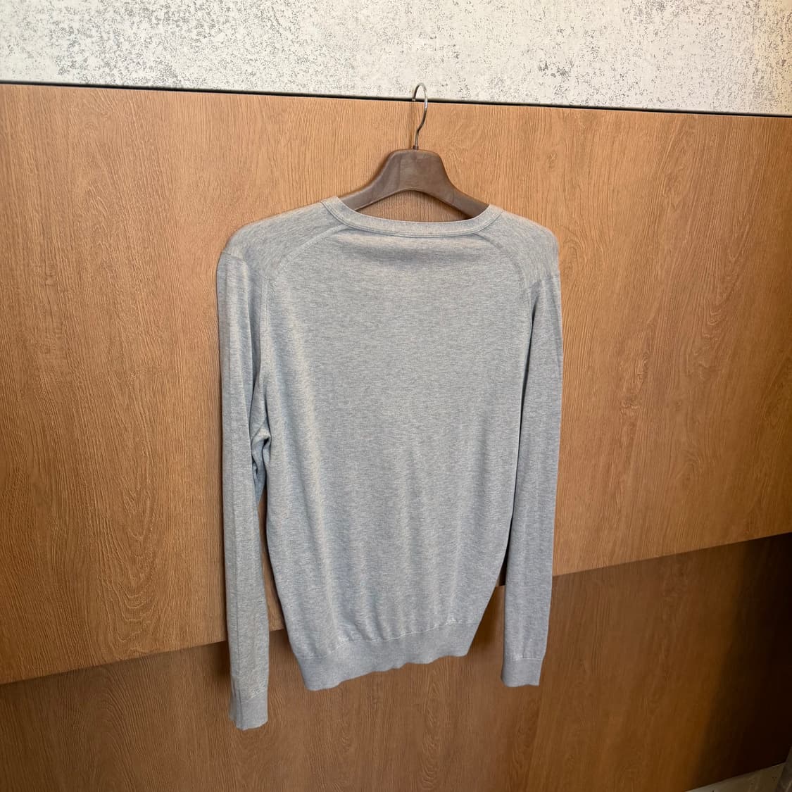 존 스메들리 브이넥 롱슬리브 가디건 무지 디테일 루즈핏 그레이 상품이미지2