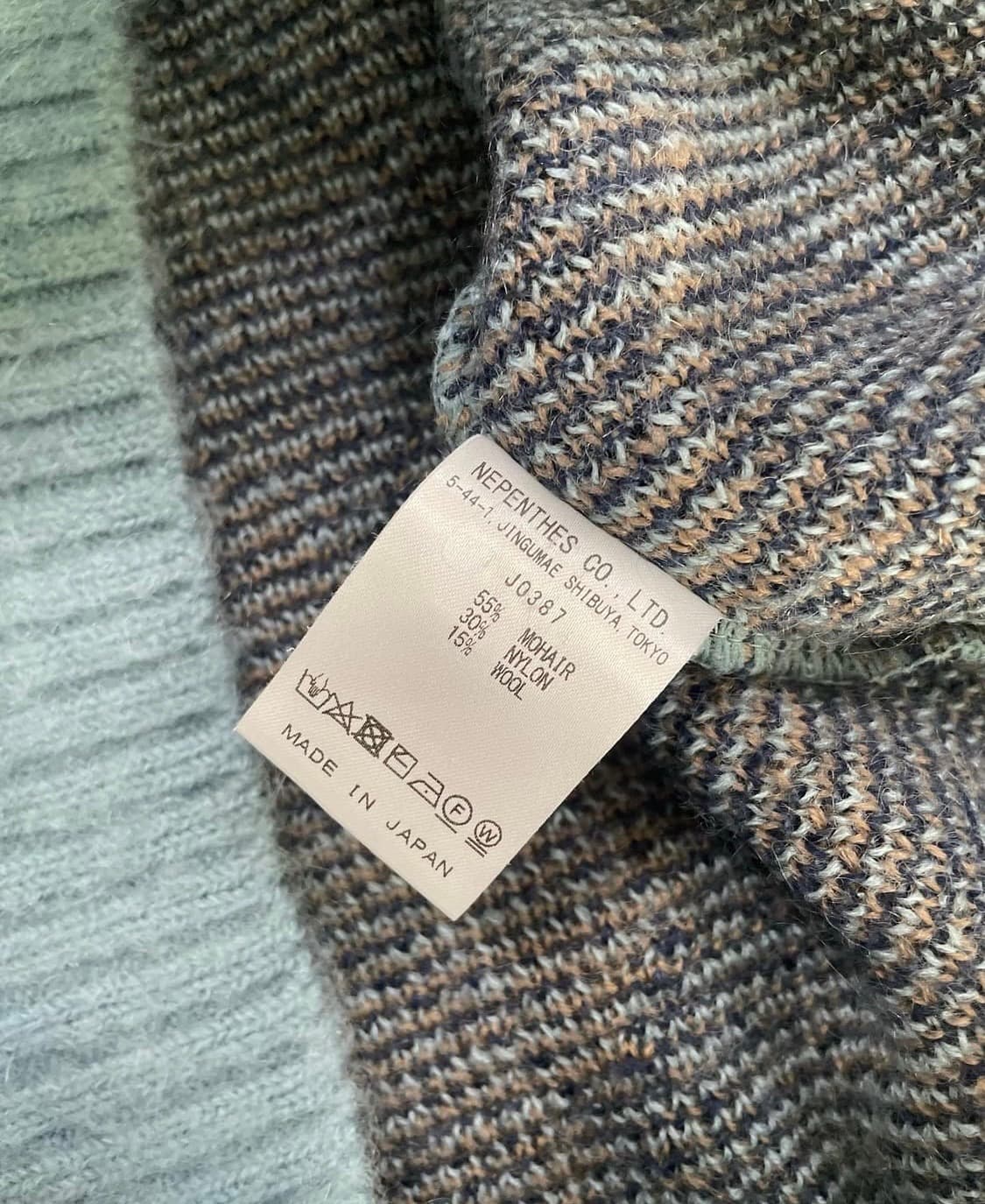 니들스 모헤어 아가일 가디건 상품이미지3