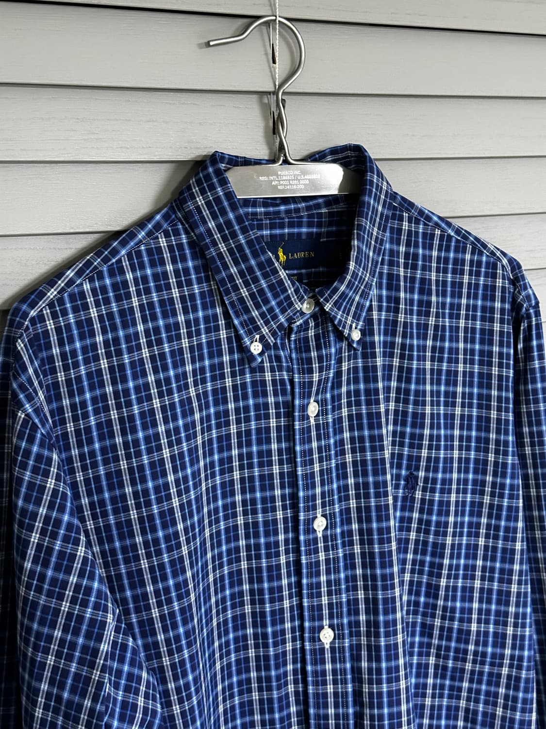 폴로 블루체크 긴팔셔츠 판매 상품이미지5