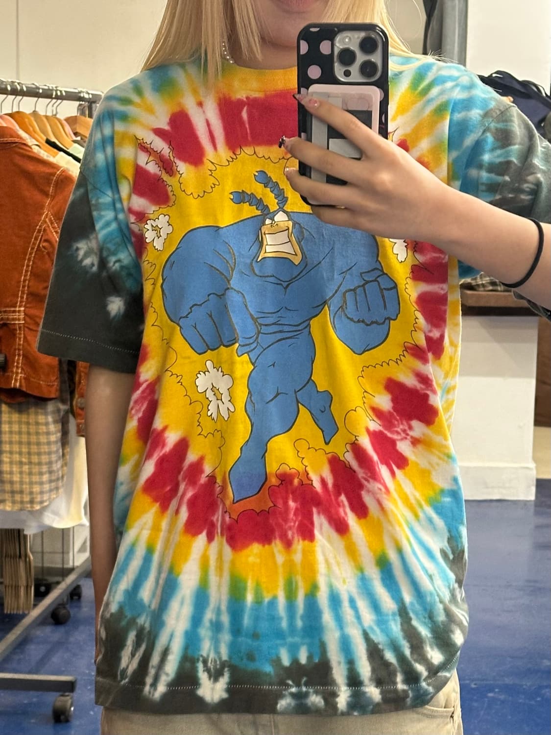 1990s the tick cartoon 싱글스티치 반팔 상품이미지1