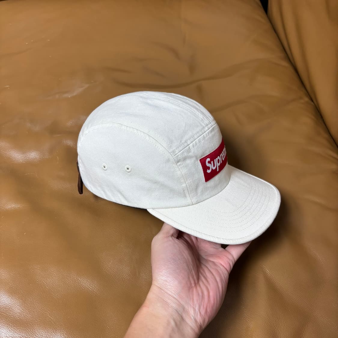 Supreme 슈프림 24ss 워시드 치노 트윌 내츄럴 캠프캡 모자 상품이미지4