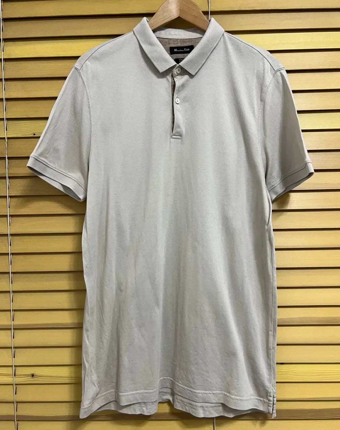 마시모뚜띠 남성 베이지브라운 PK카라반팔티셔츠 상품이미지2