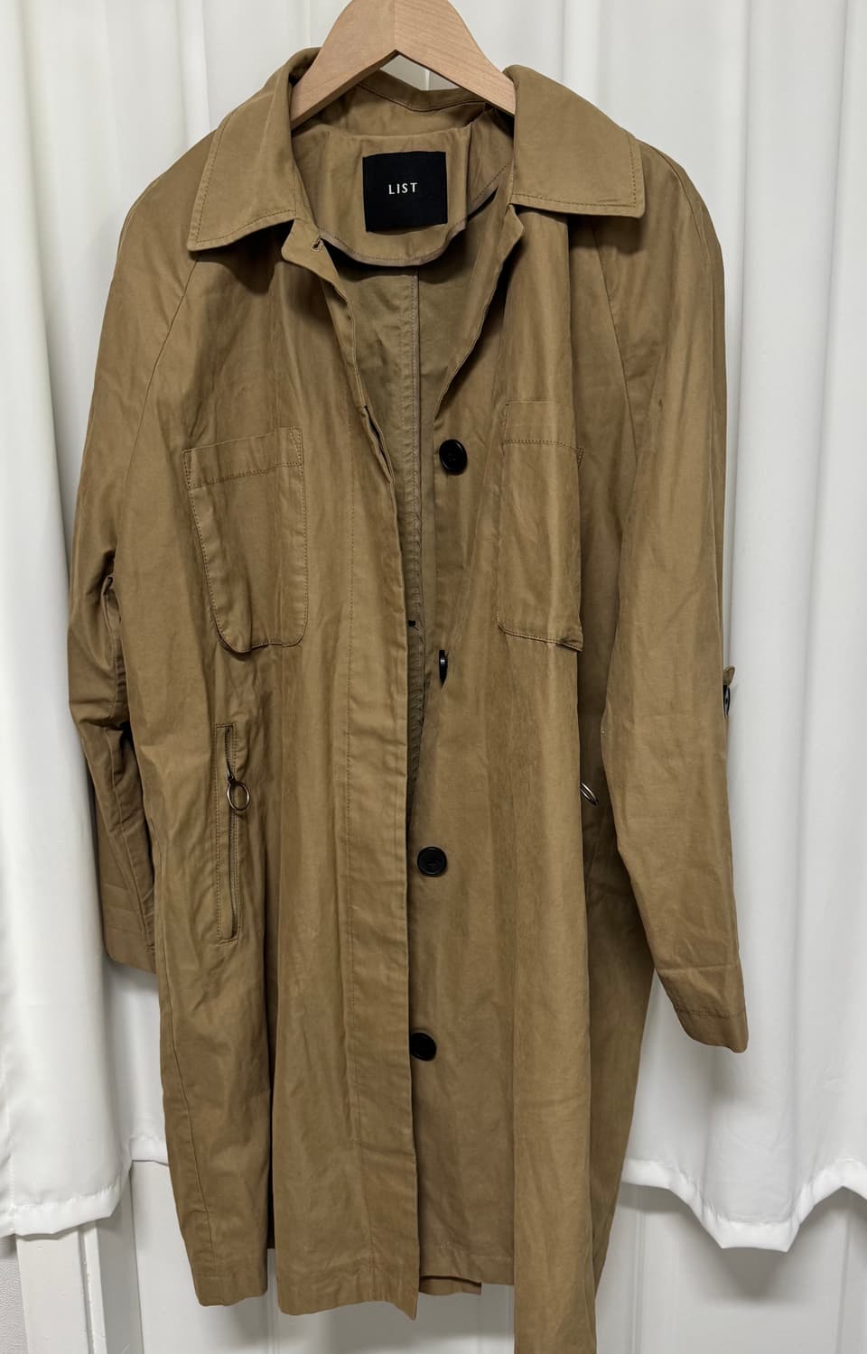 LIST 리스트 베이지 트렌치코트 상품이미지4