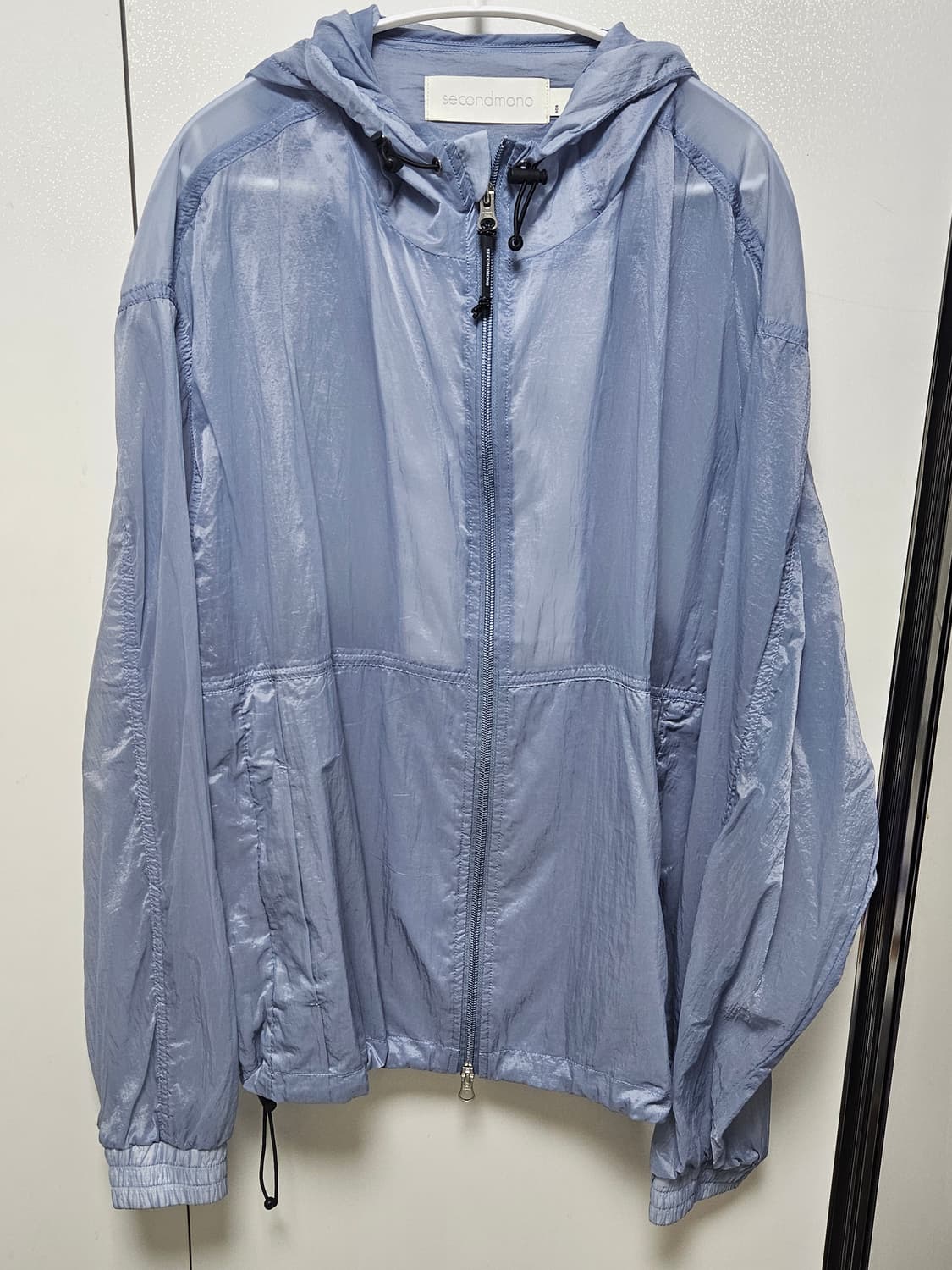 세컨모놀로그 Flap Sheer 윈드브레이커 바람막이 스카이블루 상품이미지2