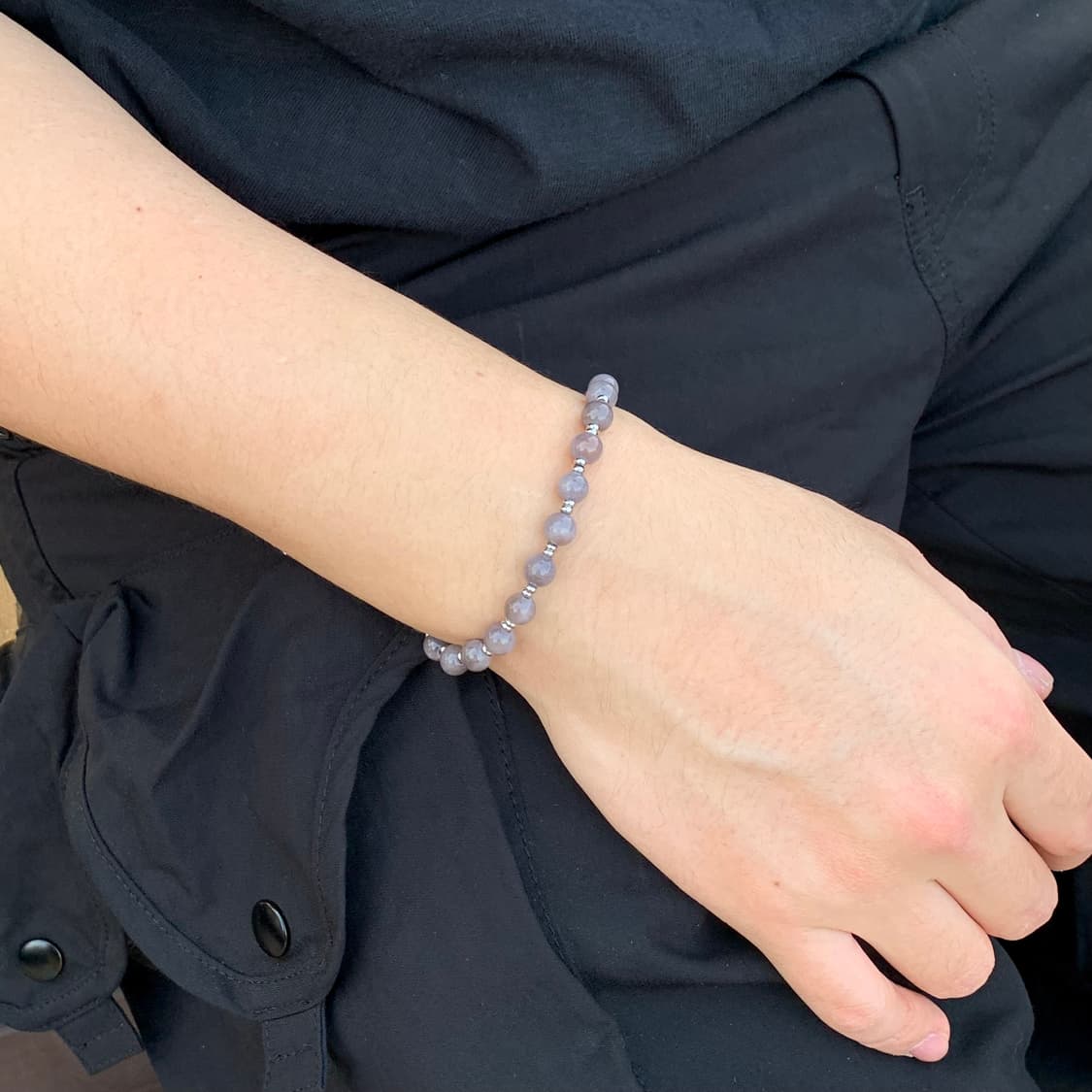 그레이 채운옥 팔찌 써지컬스틸 상품이미지2