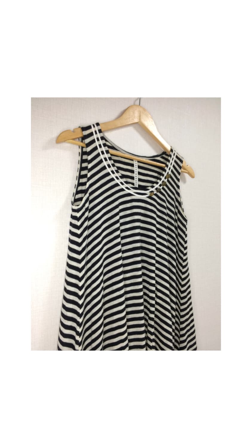 스나오 쿠와하라 스트라이프 벌룬 튜닉 원피스 상품이미지4