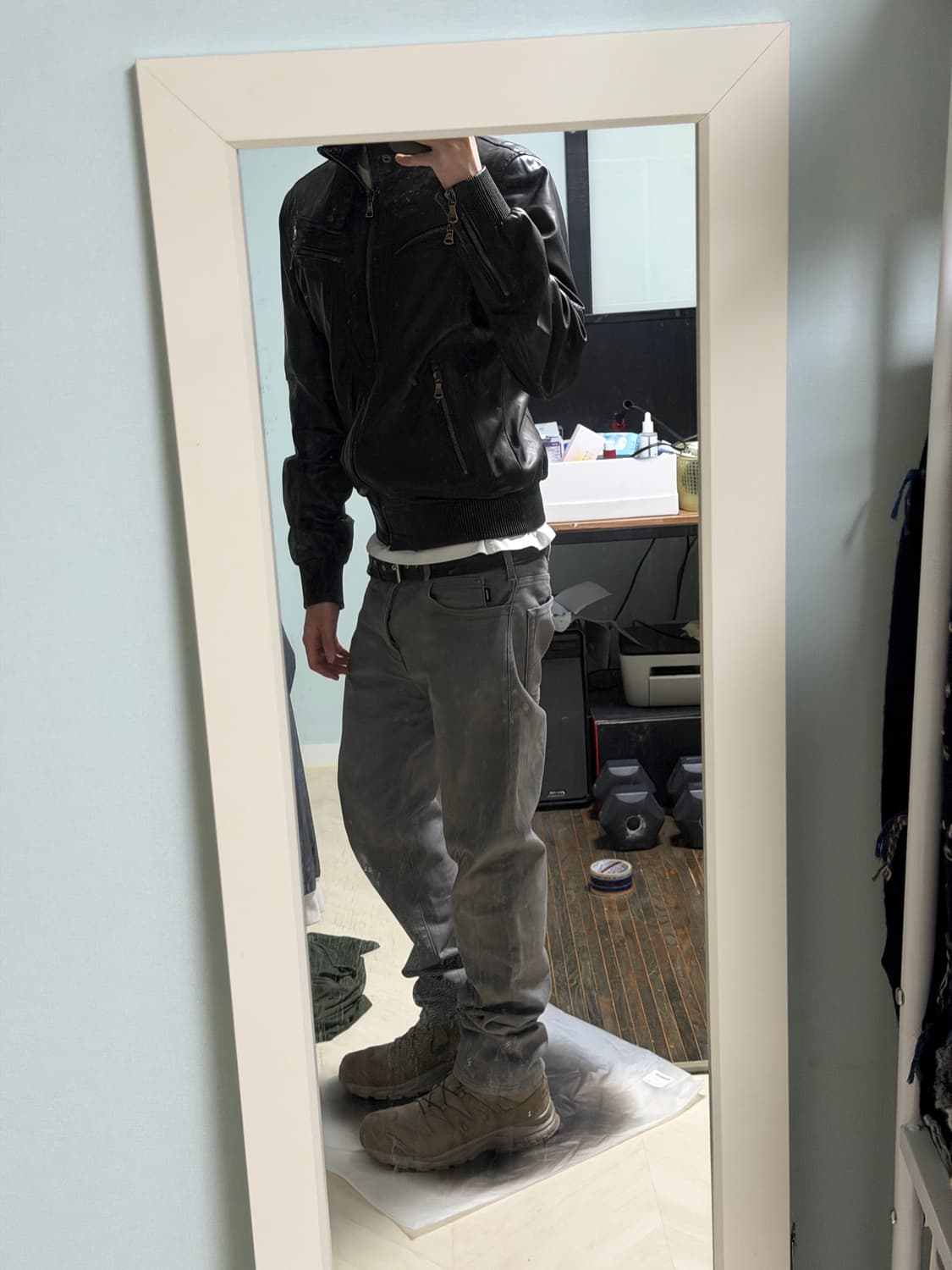 2000년대 돌체앤가바나 멀티 지퍼 레더 자켓 상품이미지1