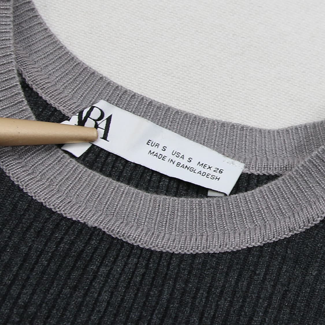 ZARA 크롭 골지 니트 (여성용 S) 상품이미지5