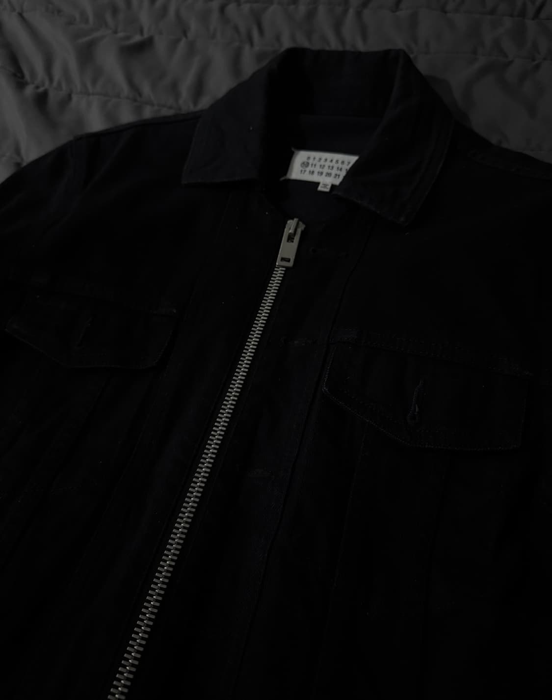 메종 마르지엘라 백스티치 블랙 데님자켓 흑청 트러커 블루종 아카이브 상품이미지3