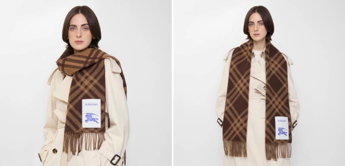 25FW버버리 캐시미어브라운 체크 머플러 남여공용 상품이미지1