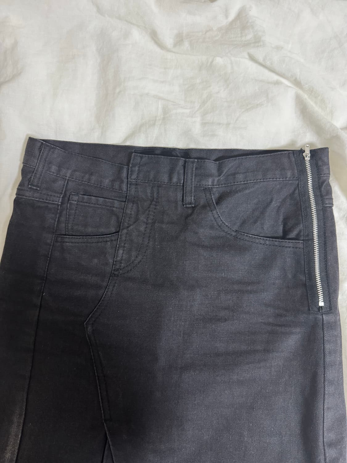 꼼데가르송 트리콧 흑청 스커트 상품이미지3