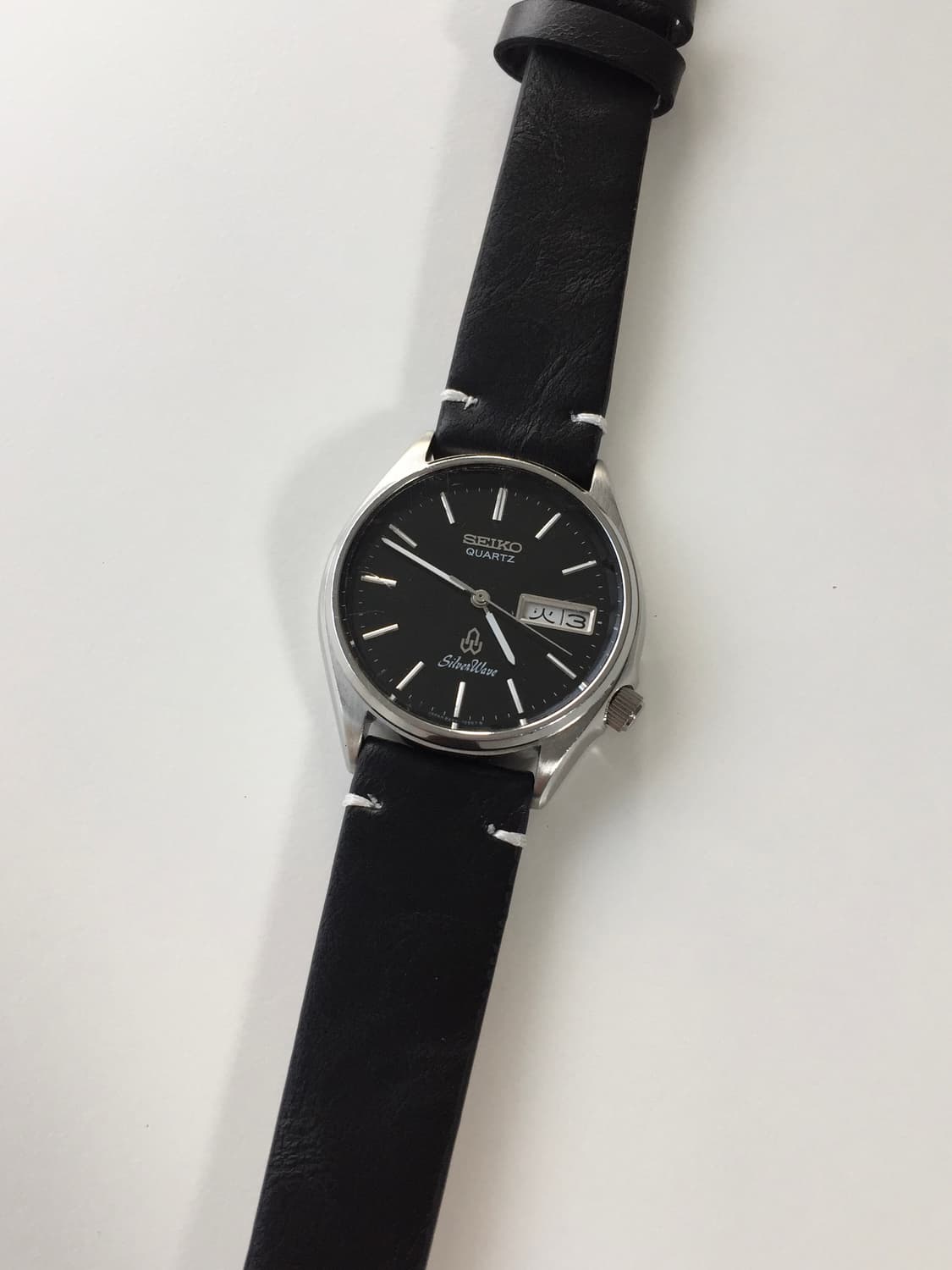 80s seiko silver wave black dial quartz 상품이미지9