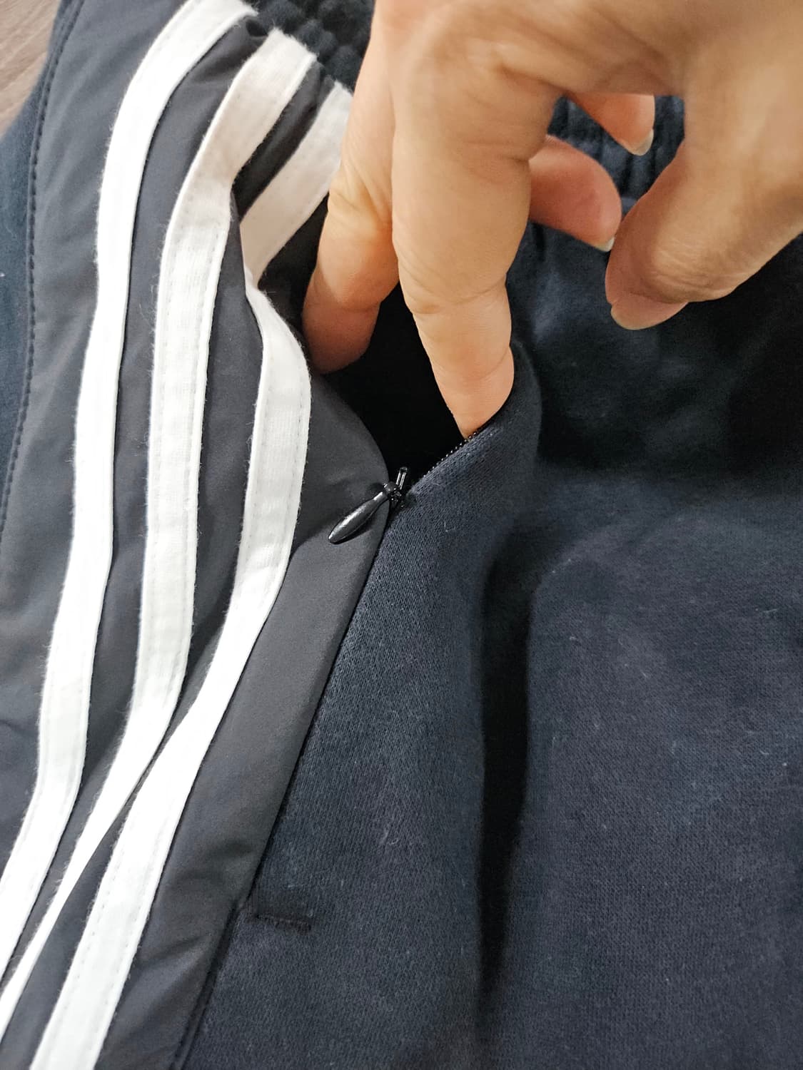 아디다스 삼선 불꽃로고 트레이닝 바지 블랙  XL 상품이미지3
