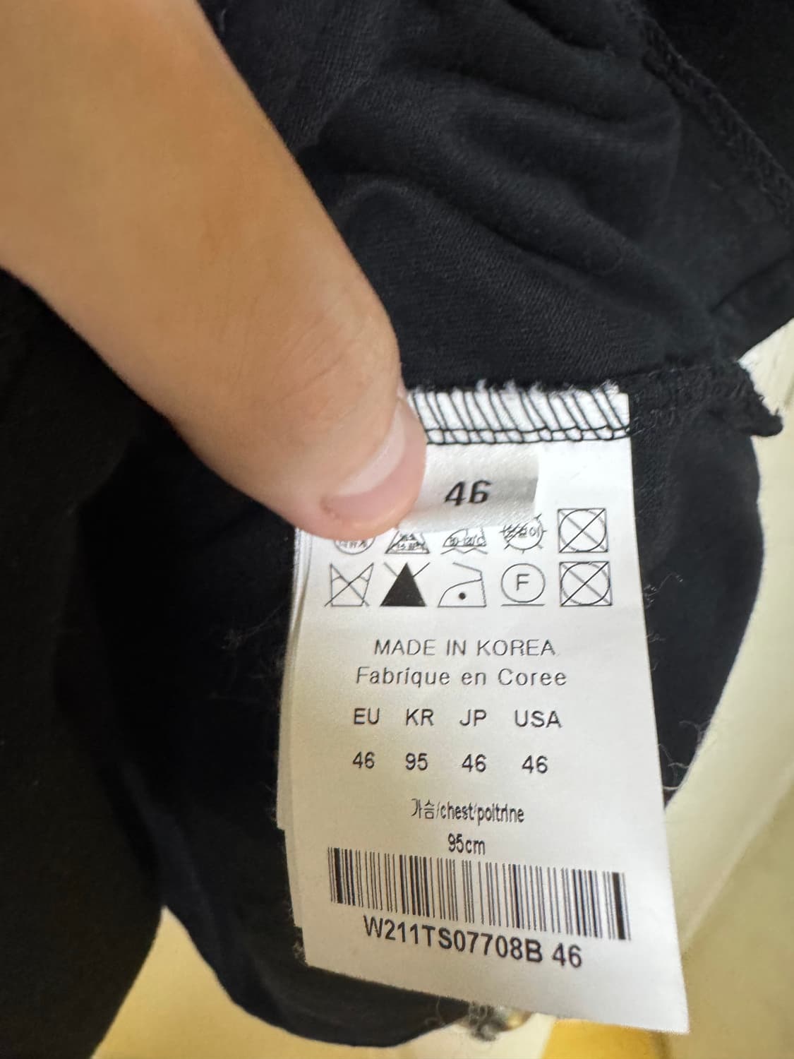 (100%)정품 우영미 백고로 반팔티 46 블랙 상품이미지4