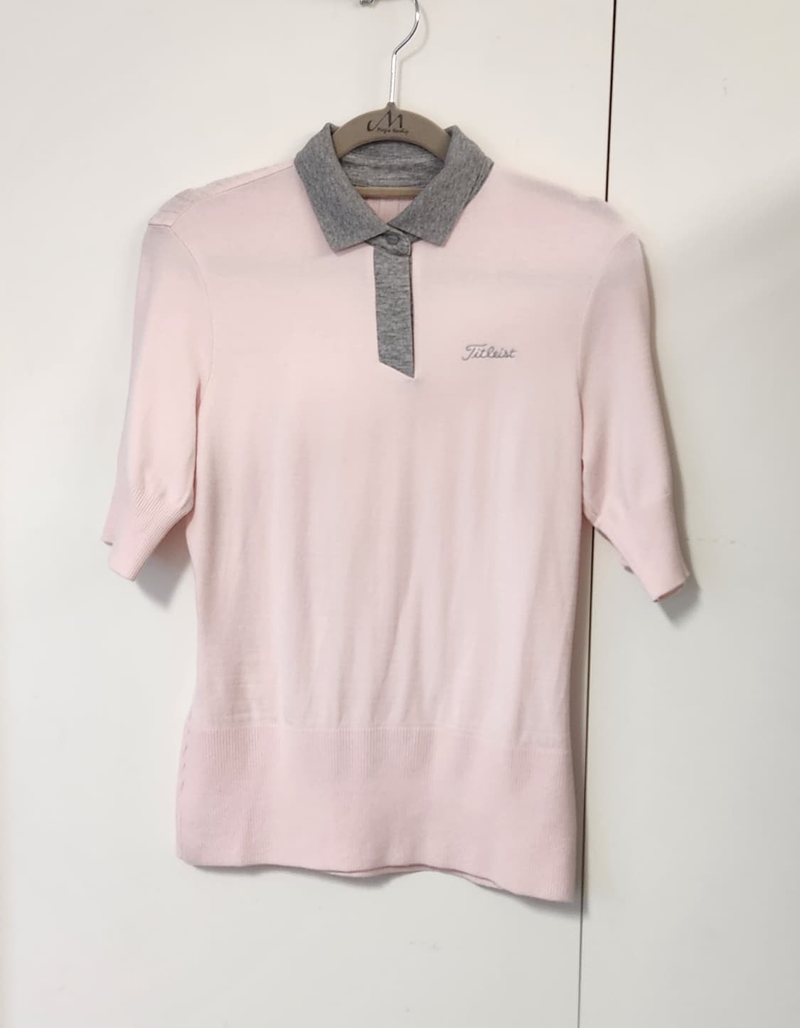 타이틀리스트 여성 핑크 골프 반팔 티셔츠 S 상품이미지1