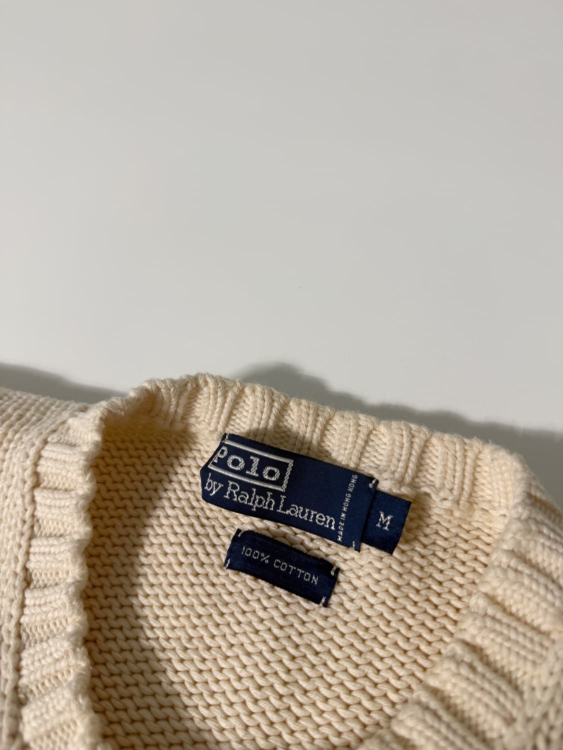폴로 랄프로렌 루즈핏 아이보리 해비 코튼 성조기 니트 상품이미지3