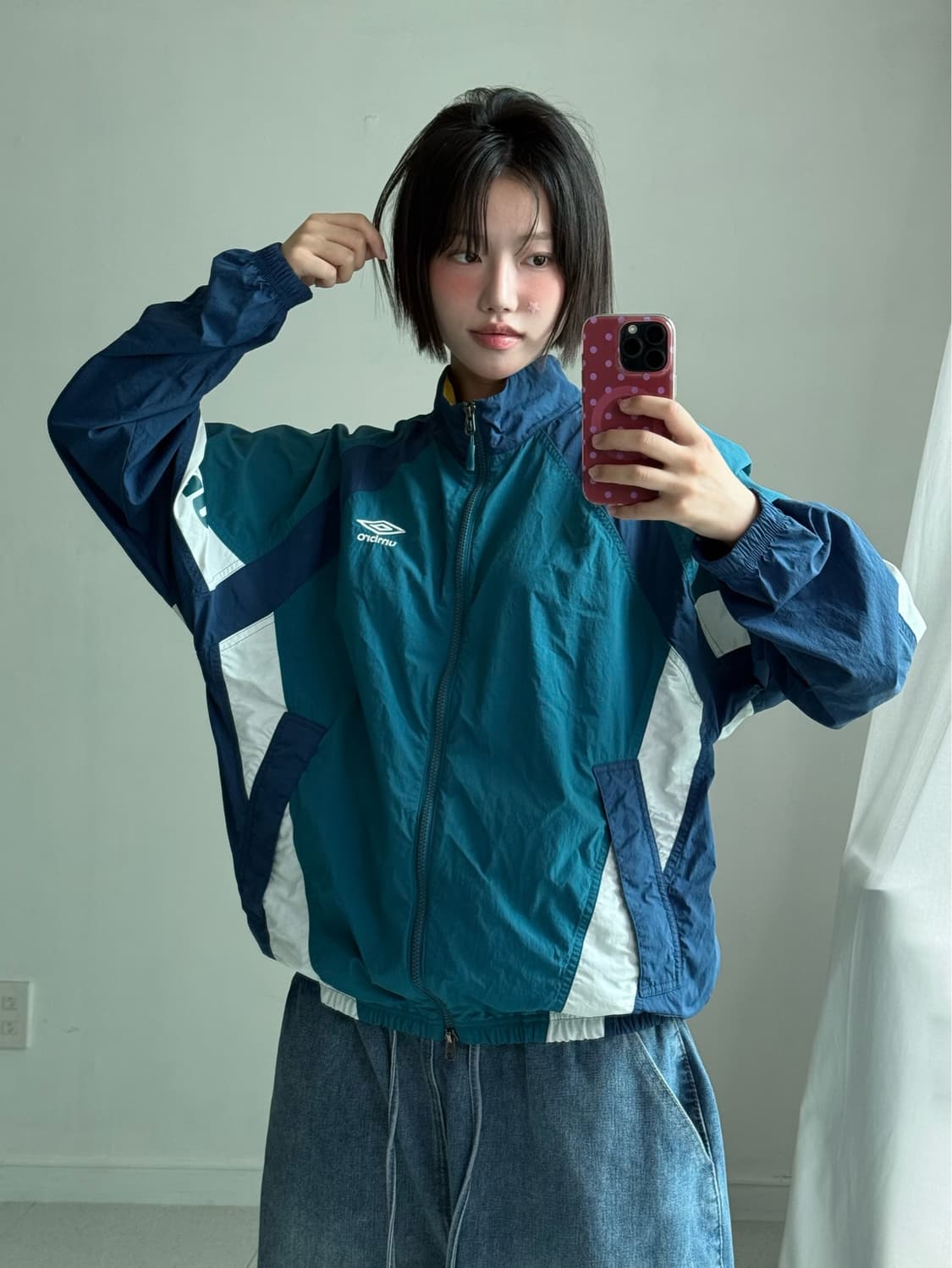 엄브로 팝러쉬 청록 바람막이 상품이미지1