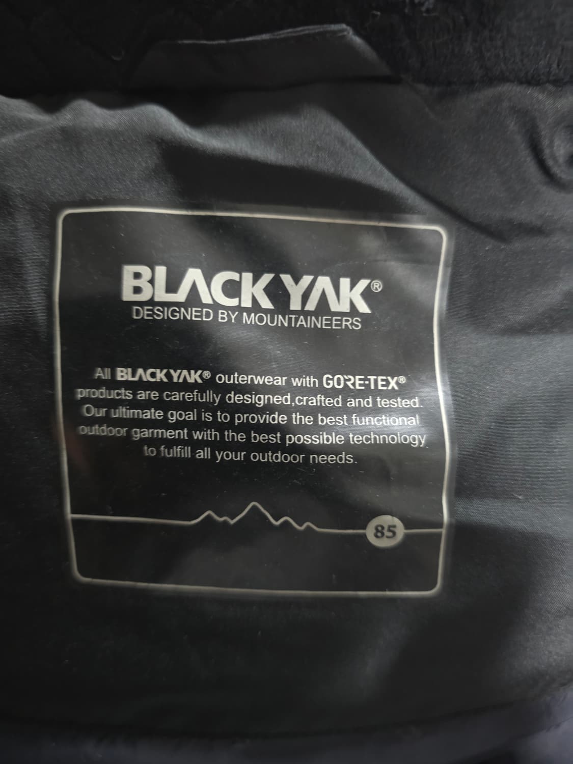블랙야크 고어텍스  구스다운 점퍼.
싸이즈 85. 남자 상품이미지4
