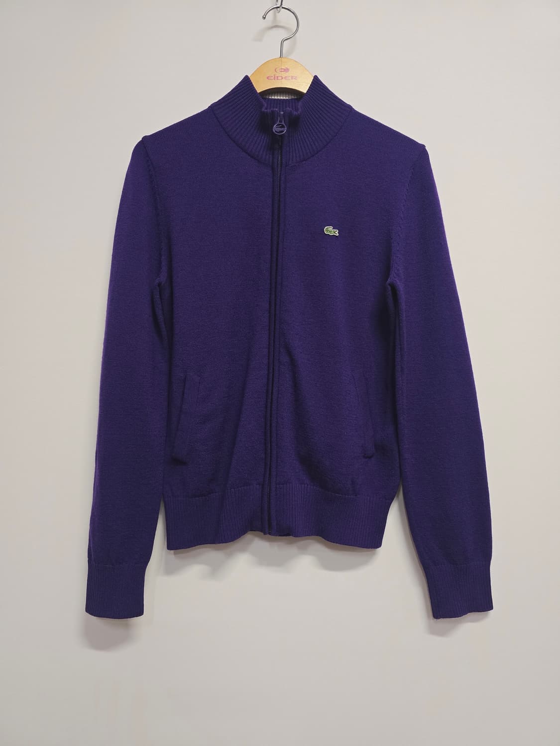 라코스테 퍼플 니트 집업 가디건 상품이미지1