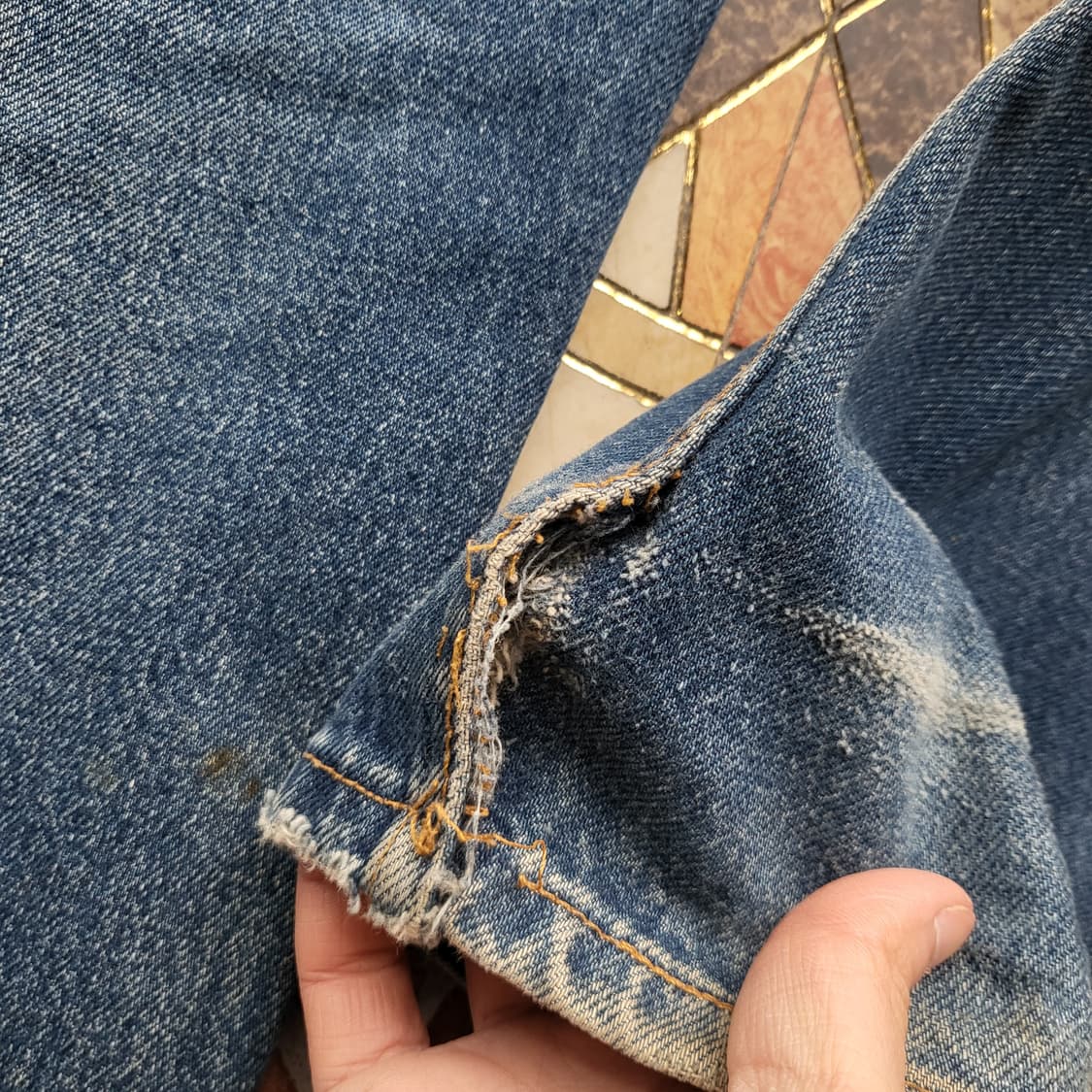 90s 미제 리바이스 505 데님 팬츠 33/31 상품이미지4