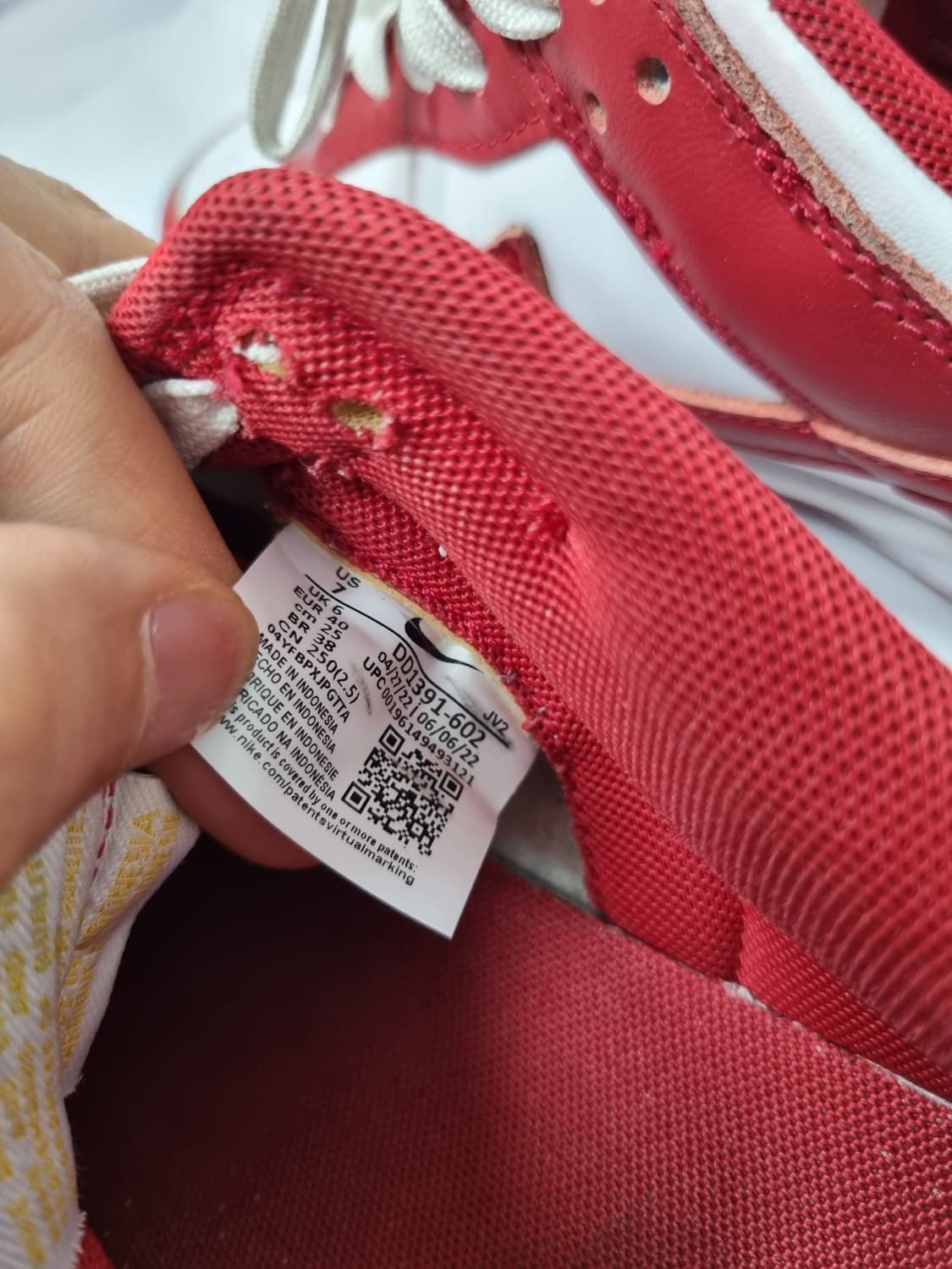 250 나이키 덩크 로우 레트로 짐 레드 스니커즈 상품이미지7