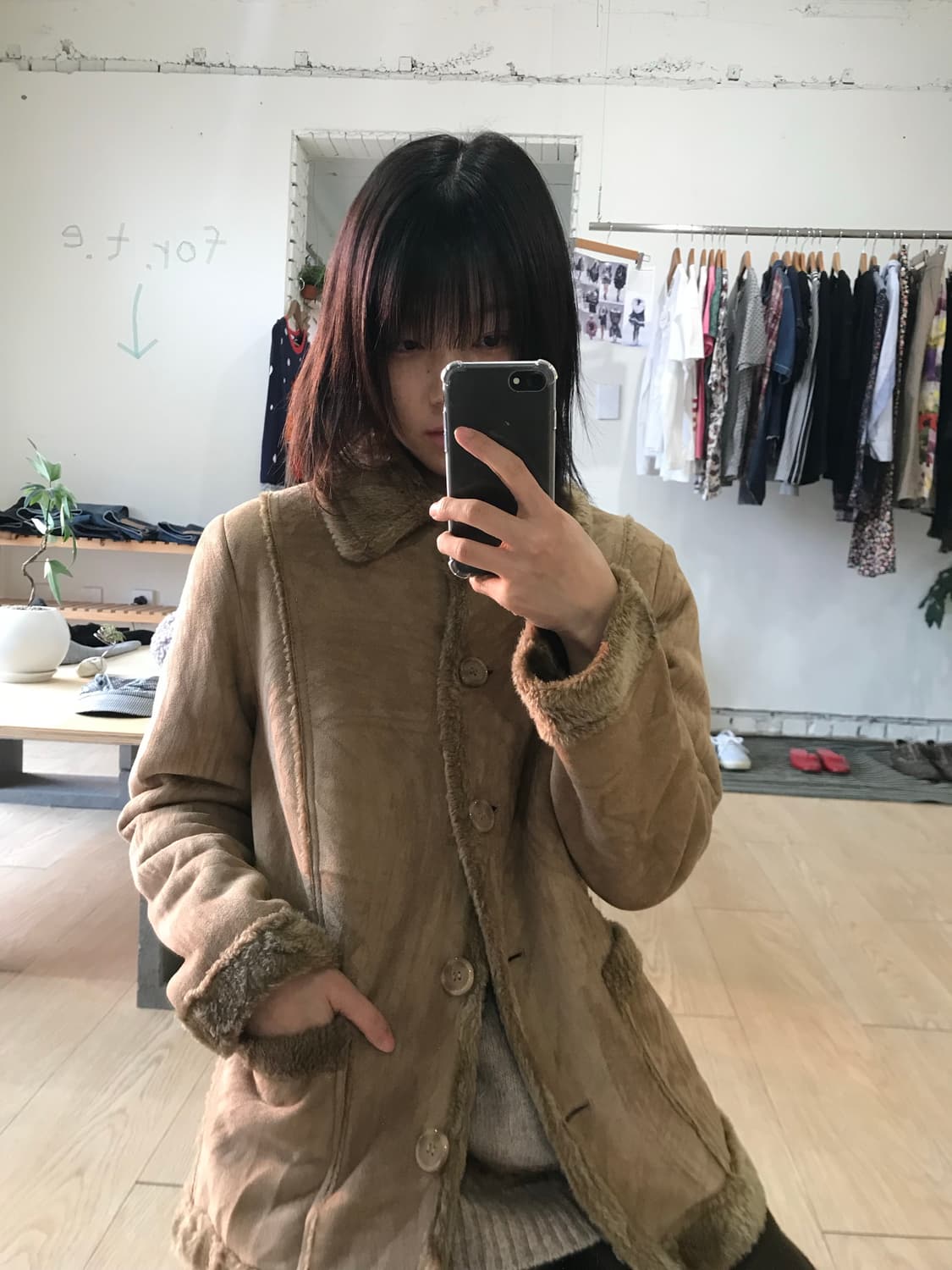 Vintage shearling coat 상품이미지3