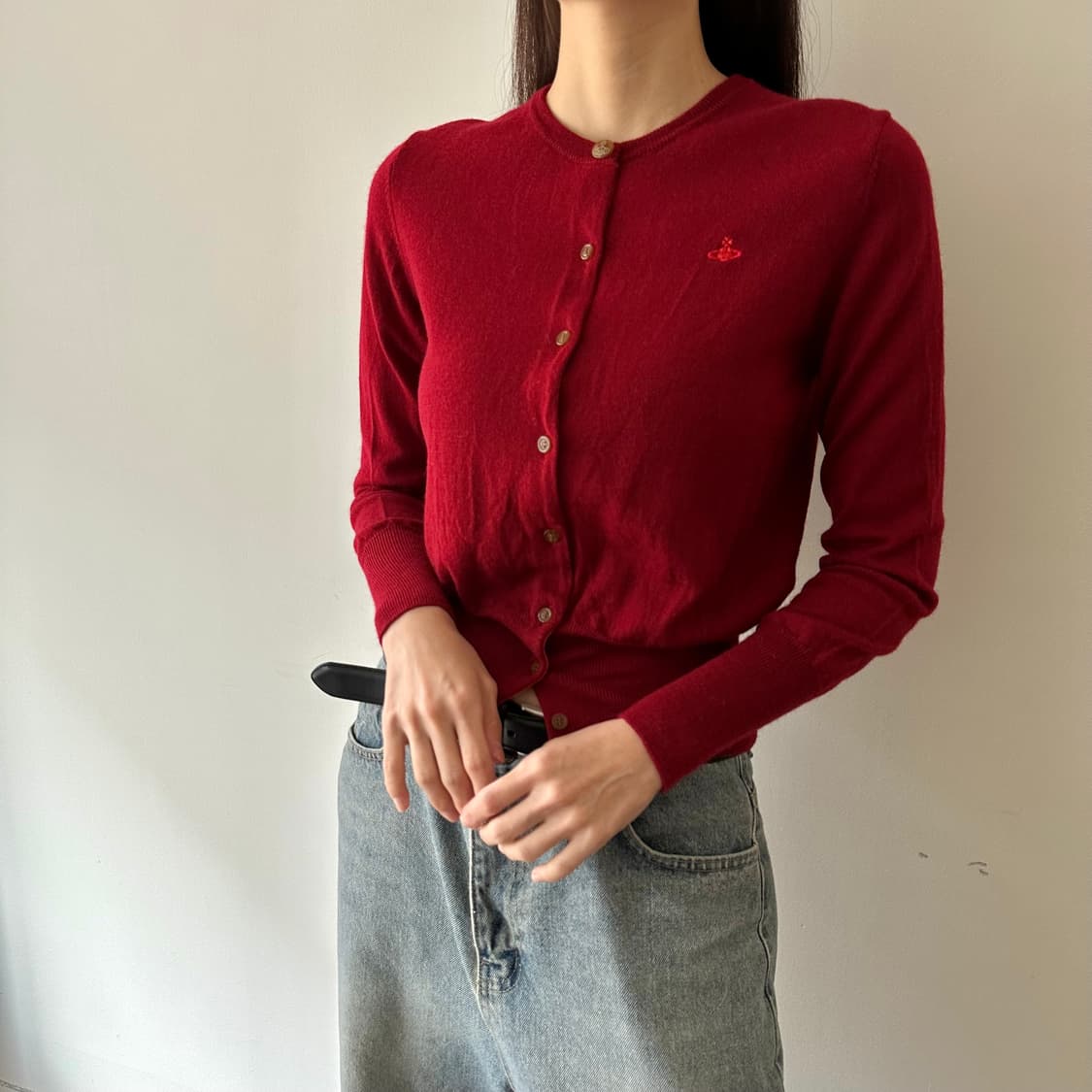 비비안웨스트우드 orb로고 가디건 상품이미지1