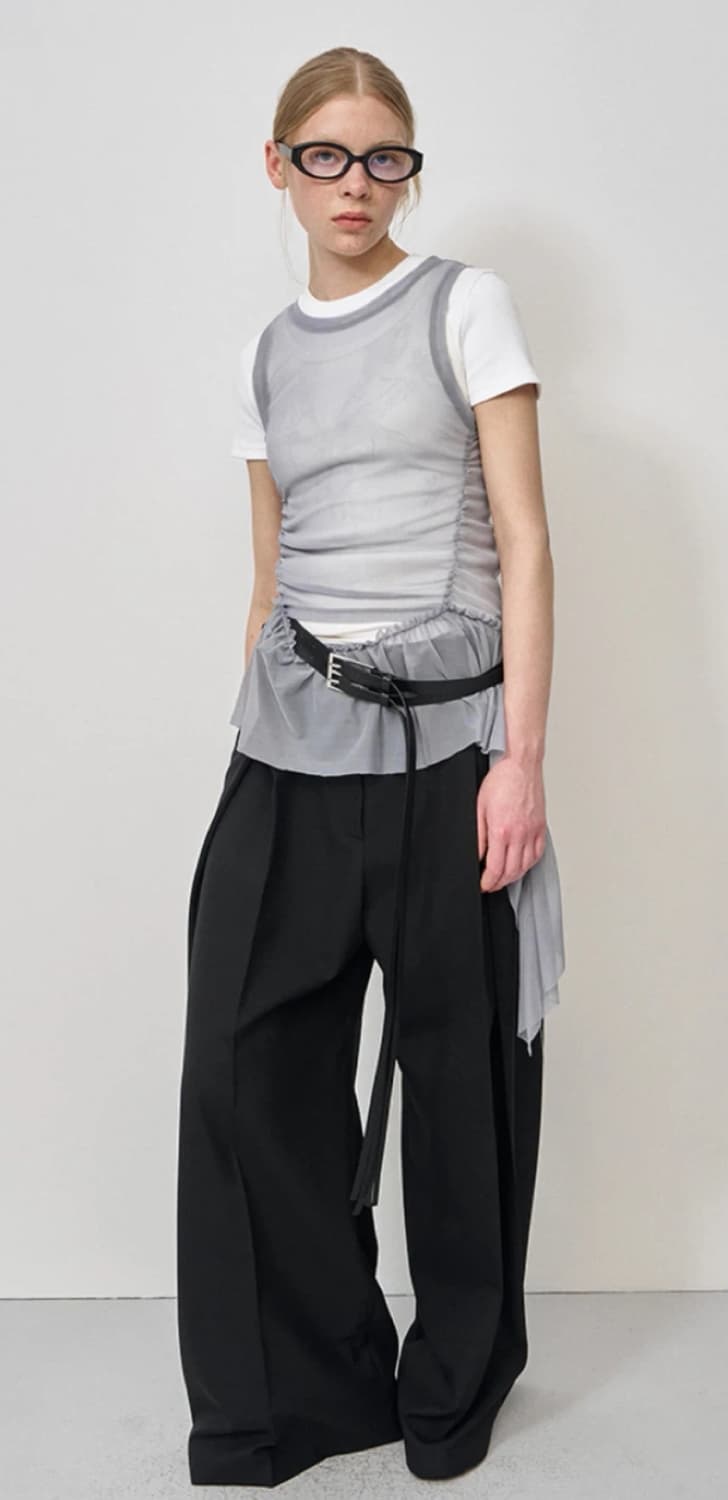 Lcdc mesh frill sleeveless 상품이미지3