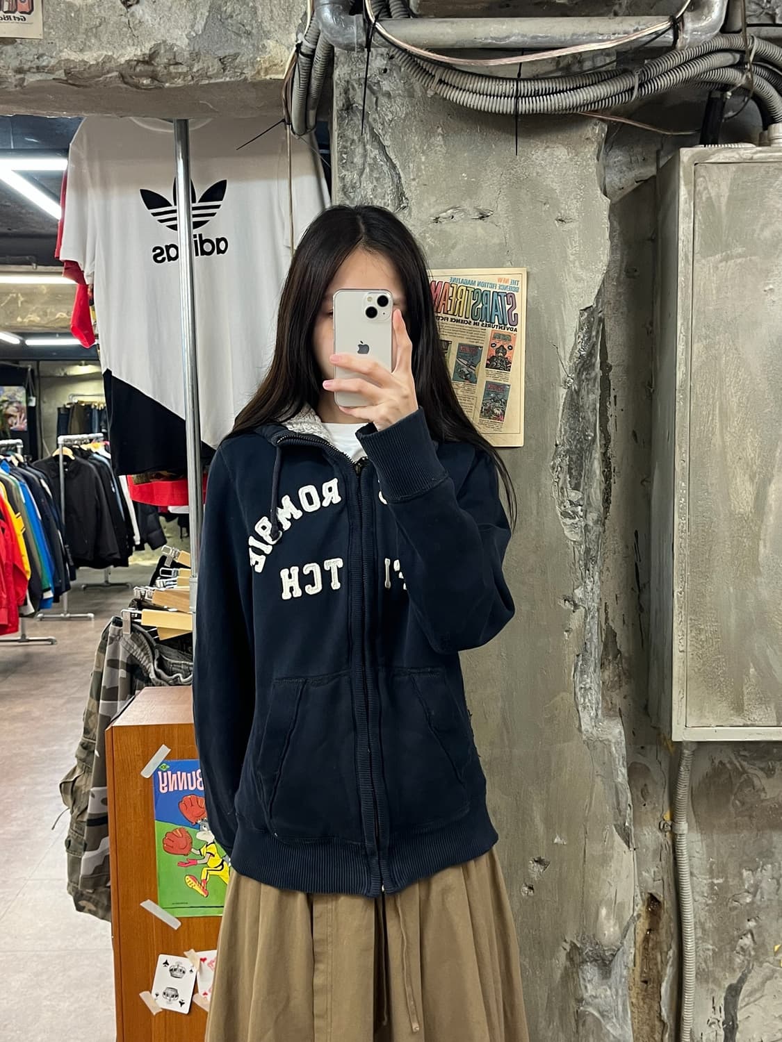 아베크롬비 양털 후드집업 네이비 S #csz1061 상품이미지2