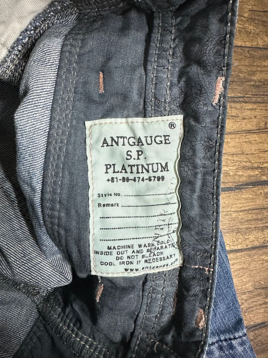 일본빈티지 ANTGAUGE 워크웨어 데님 스커트팬츠 25사이즈 상품이미지5