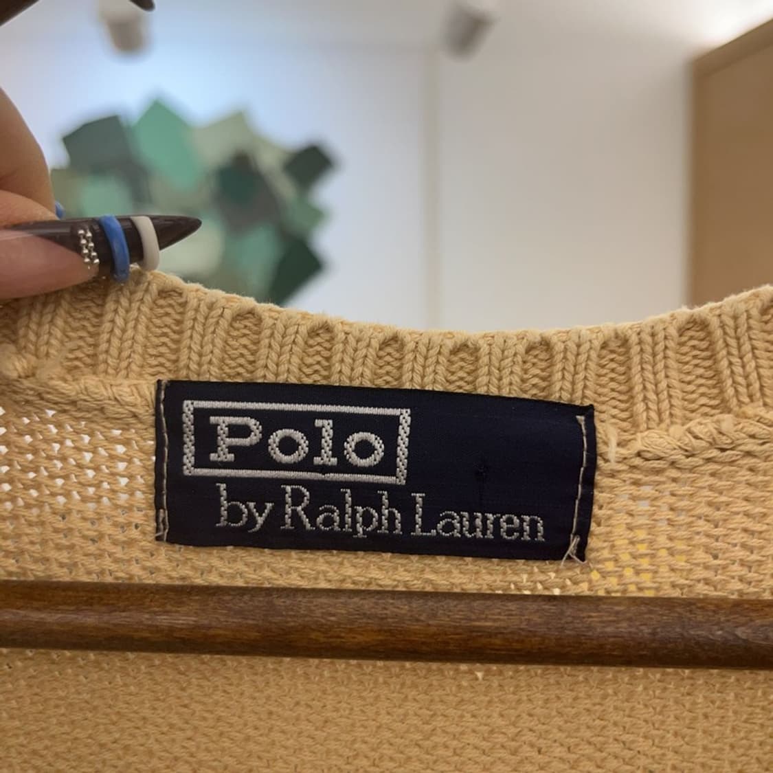 폴로 랄프로렌 빈티지 모던 캐주얼 브이넥 니트 조끼 90 C07959 상품이미지5