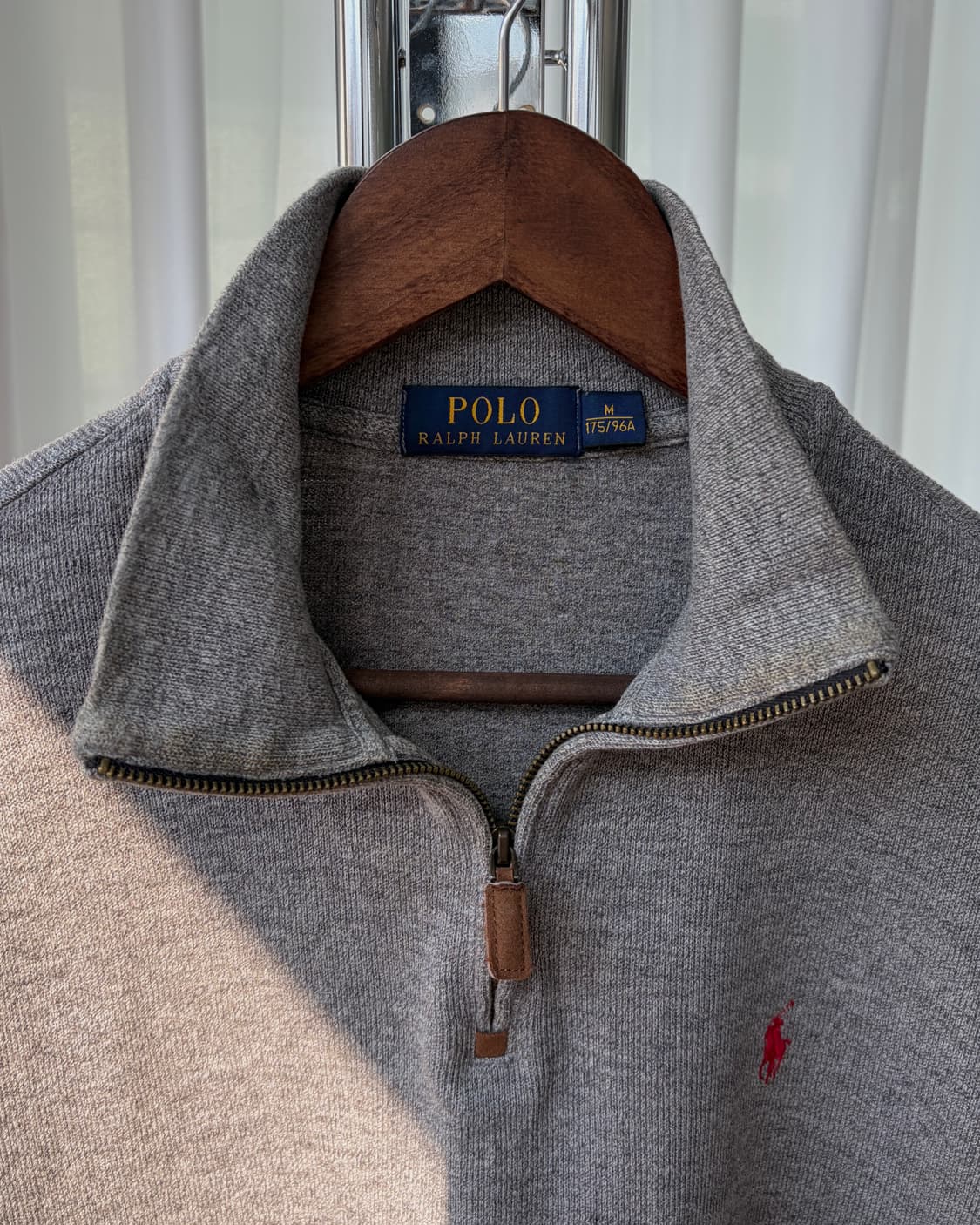 [M]폴로 랄프로렌 그레이 하프집업 코튼 니트 상품이미지8